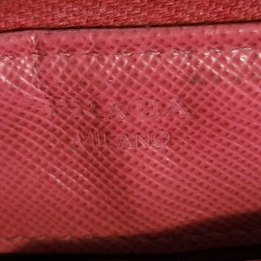 Prada Pink Saffiano Leather Zip Around Wallet - Picture 3 of 11